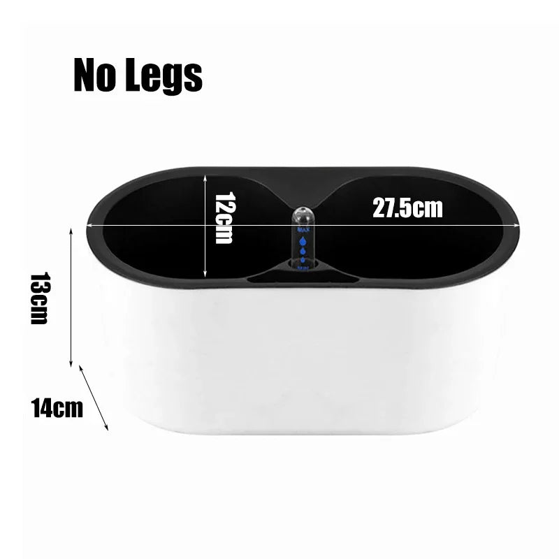 Intelligenter selbstbewässernder Pflanzentopf mit Wasserstandsanzeige - ideal für Büro, Garten und Balkon NO Legs White