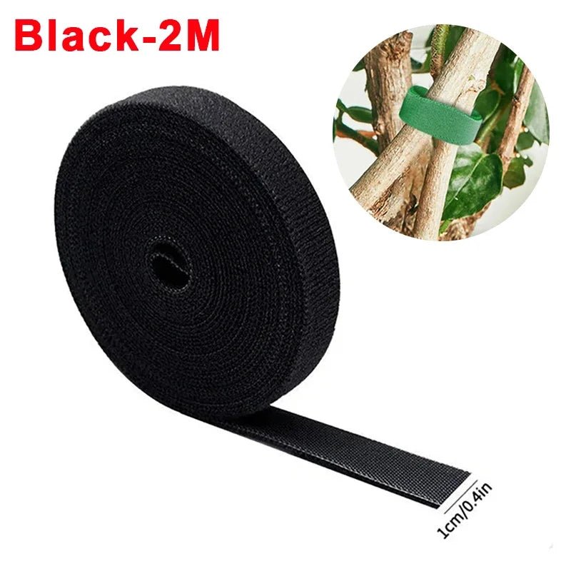 Nylon-Pflanzenbinder-5/1 Rollen zur Unterstützung von Weinreben, Tomaten und GartenpflanzenBustani HausBlack-2M1Roll
