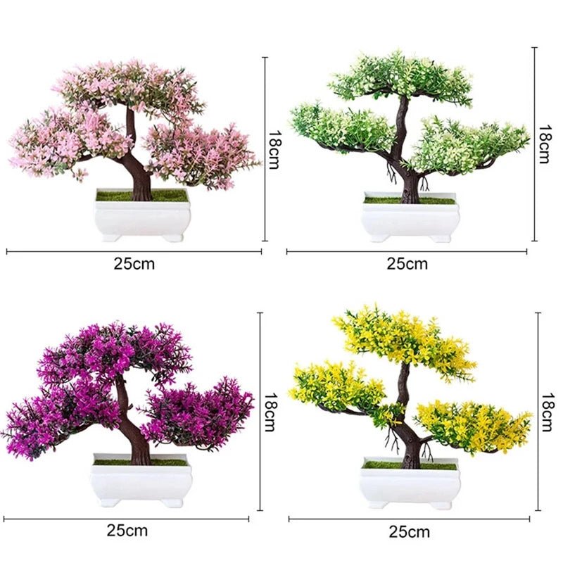 Künstlicher Bonsai-Pflanzentopf für die Dekoration von Zuhauseorange yellow