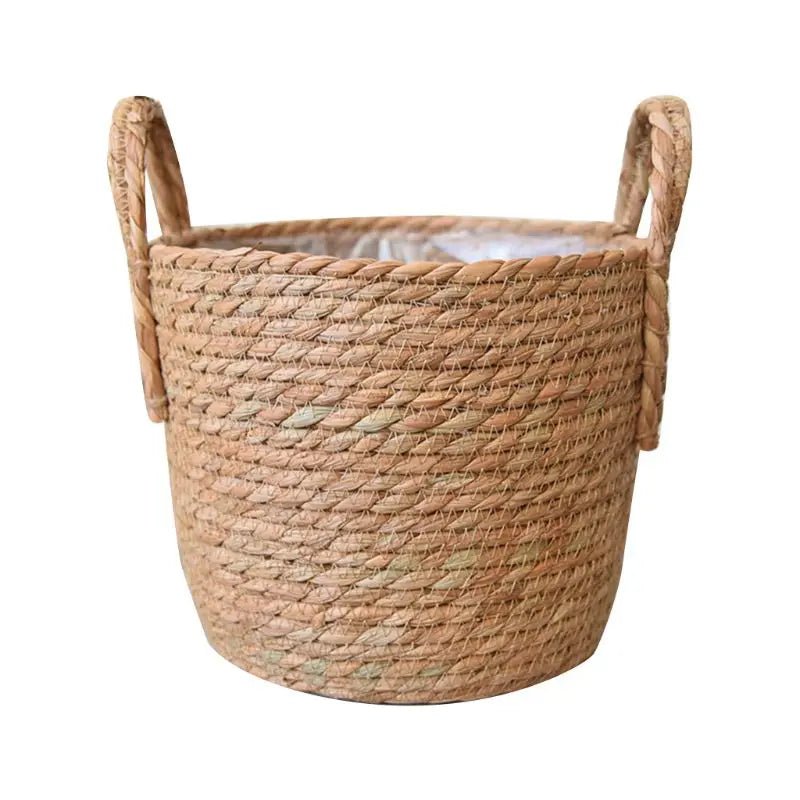 Nordischer handgefertigter Strohbodentopf - Charmanter Blumentopf für die Heimdekoration im Landhausstil 
 5AC304564-B01